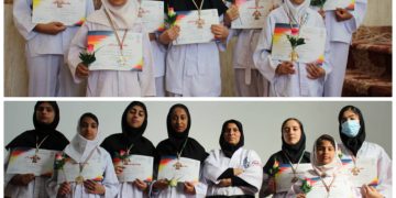 اهدای جوایز و مدال مدال آوران بانوان کاراته کای فداغ در حضور مسئولین