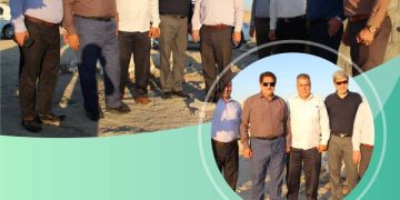 بازدید مسئولین آبفای استان و شهرستان از پروژه آبرسانی به فداغ