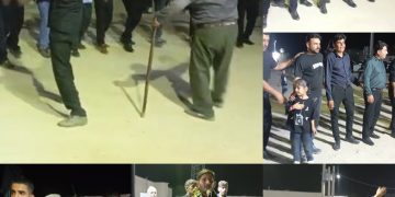 مراسم عزاداری و سینه زنی در روستای محمدزینا