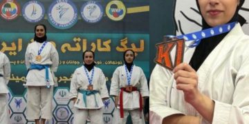 کسب مقام سوم توسط مونا عسکری در مسابقات لیگ کاراته وان ایران